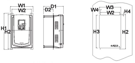 Преобразователь частоты INVT GD200-018G/022P-4